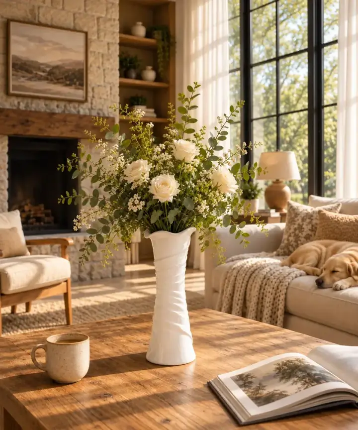 Sculptural Dehua porcelain vase — material-led home object visual